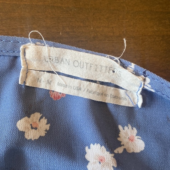 Urban outfitters Juniper Blue floral midi skirt M tie waist button front - Picture 4 of 9